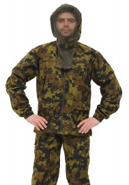 Костюм &laquo;Леcовик&raquo; (ткань: смесовая, цвет: клетка хаки) КВЕСТ